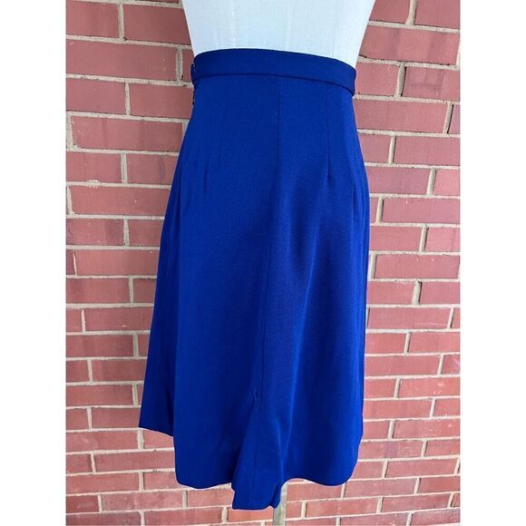 Vintage Mod 1960s Blue Skirt - Picture 3 of 4